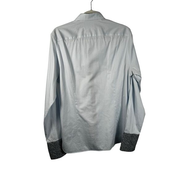 Ted Baker Modern Fit Blue Long Sleeve Button Down Shirt Cotton Mens Size 16.5 - Picture 5 of 5